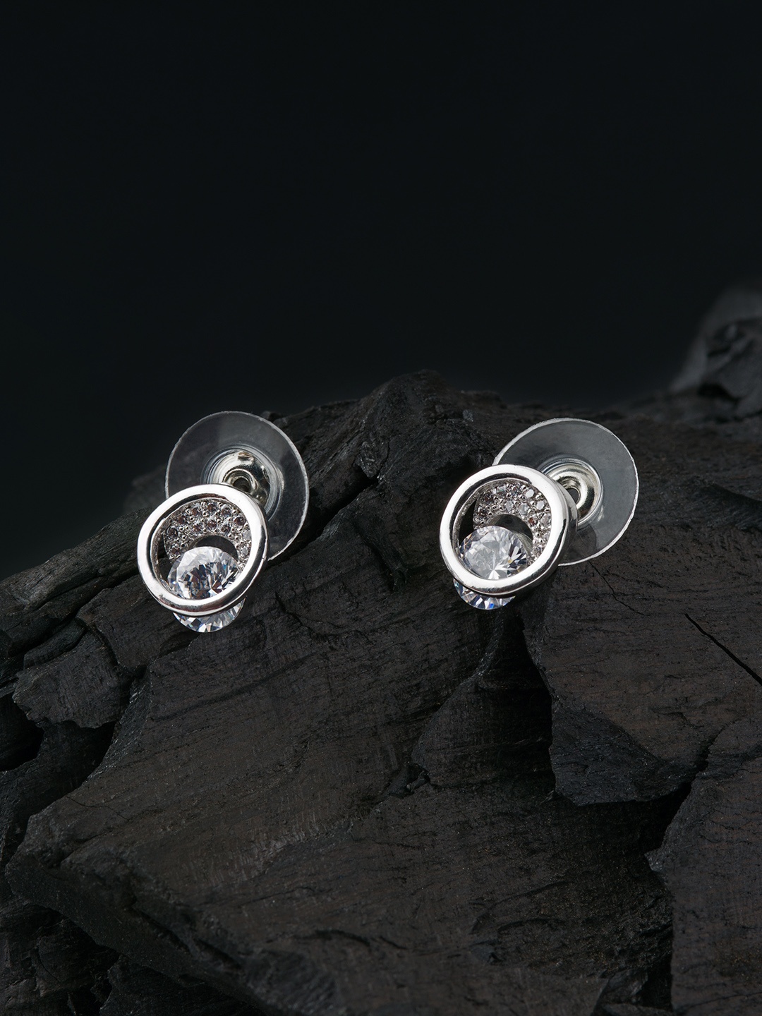 

E2O Silver-Plated Circular Studs
