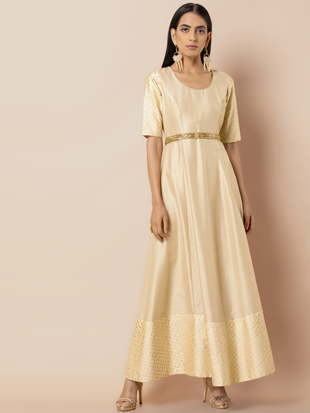

INDYA Women Beige Solid Tunic