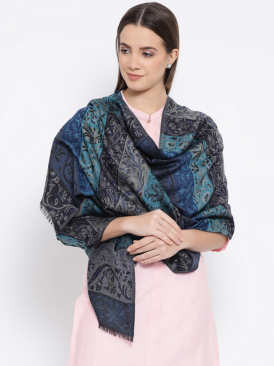 

SHINGORA Women Multicoloured Woven Design Stole, Multi