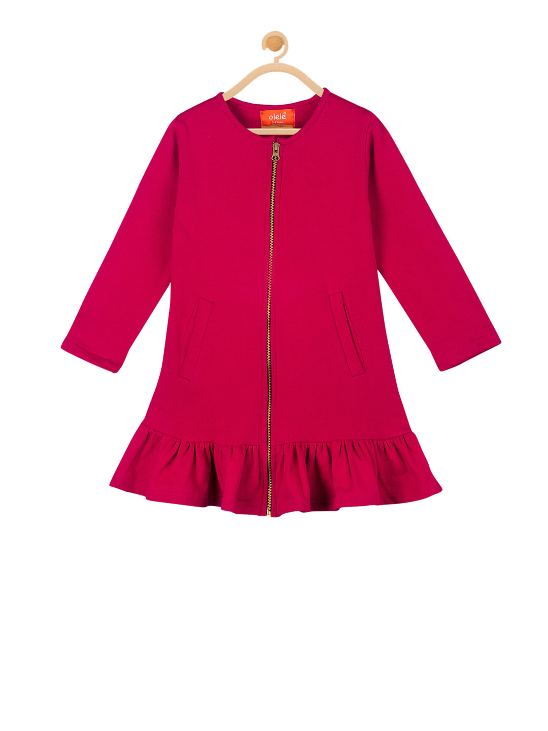 

Olele Girls Pink Solid Tailored Jacket