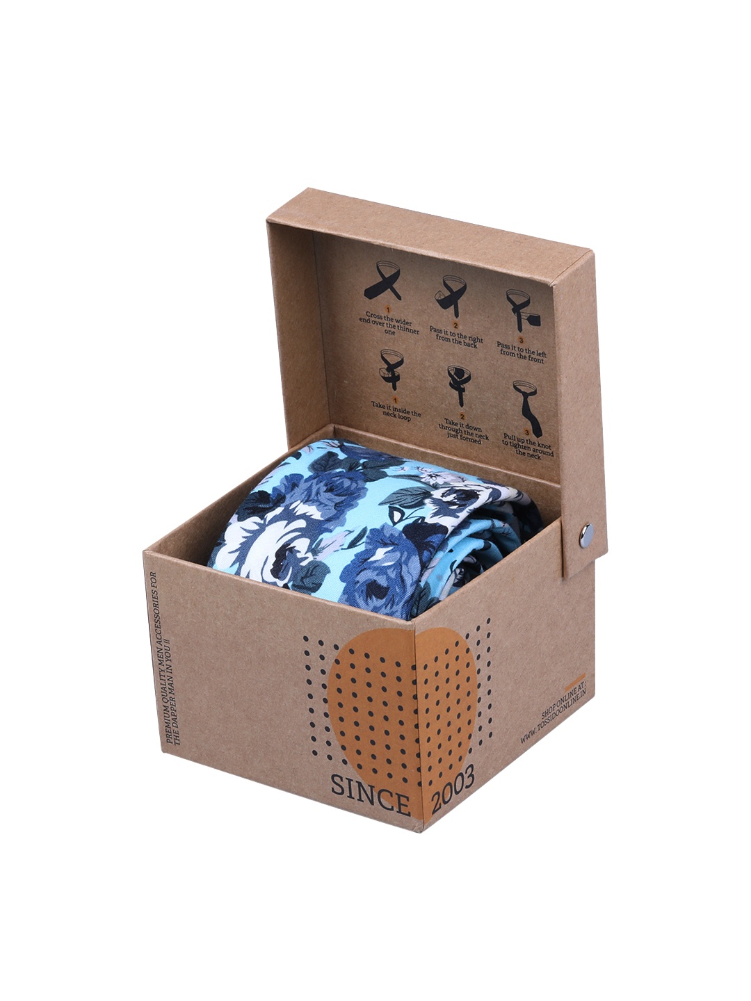 

Tossido Men Blue Printed Broad Tie