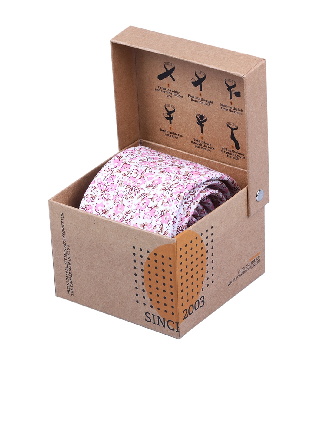 

Tossido Men Pink Printed Broad Tie