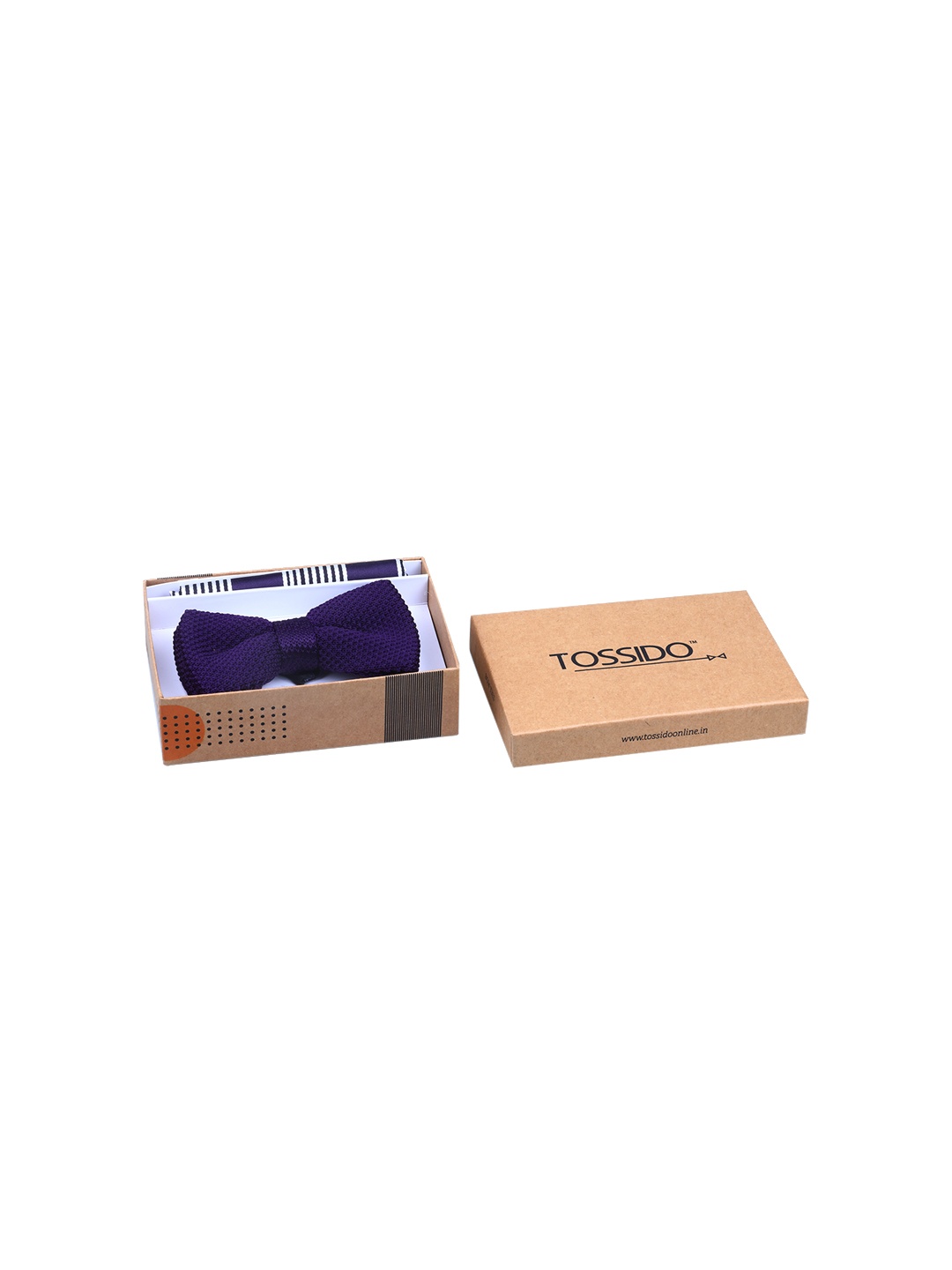 

Tossido Blue Woven Design Bow Tie & Pocket Square