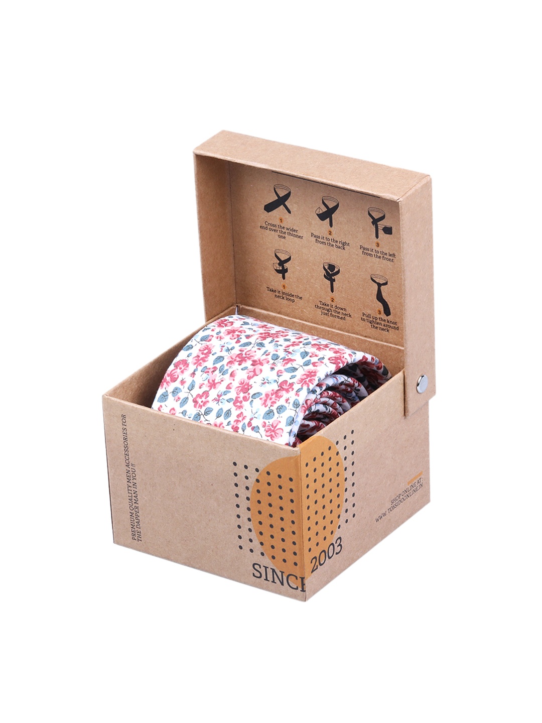 

Tossido Pink Printed Broad Tie
