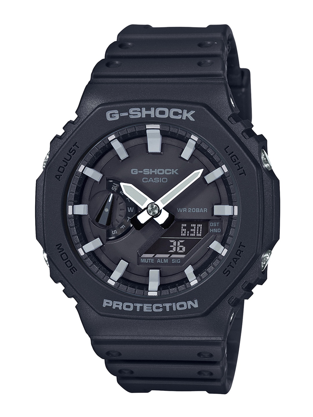 

CASIO Men G-Shock GA-2100-1ADR Black Analog-Digital Dial Black Resin Strap Watch G986
