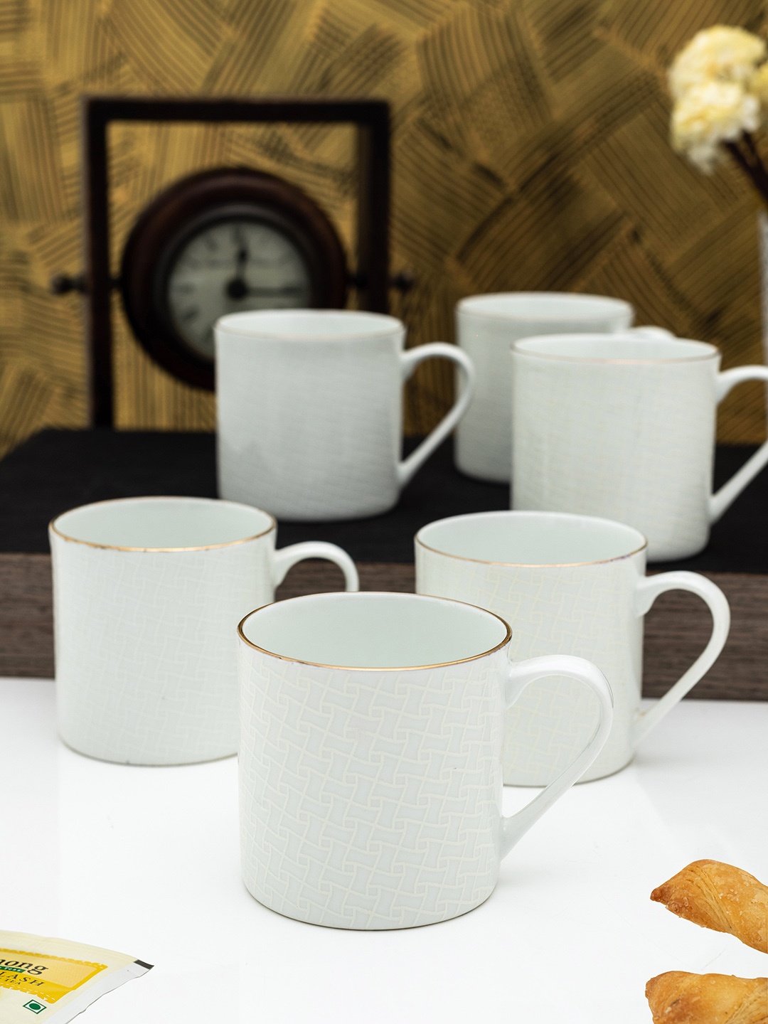 

GOODHOMES White Set of 6 Bone China Cup