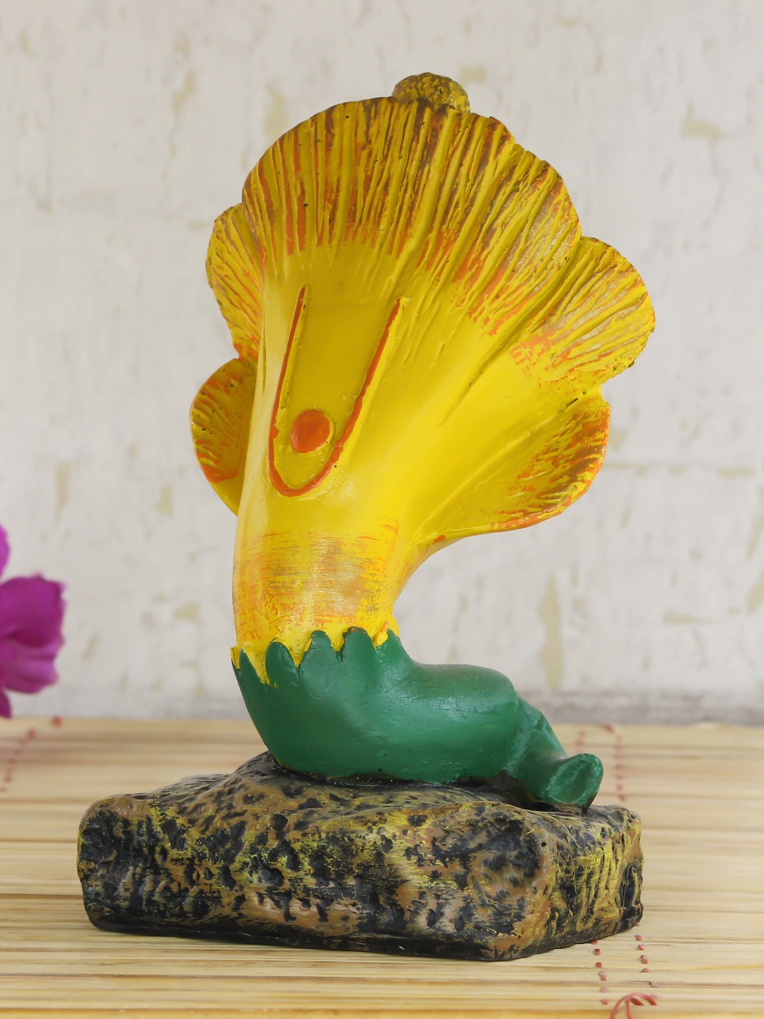 

eCraftIndia Yellow & Green Decorative Lord Ganesha Showpiece