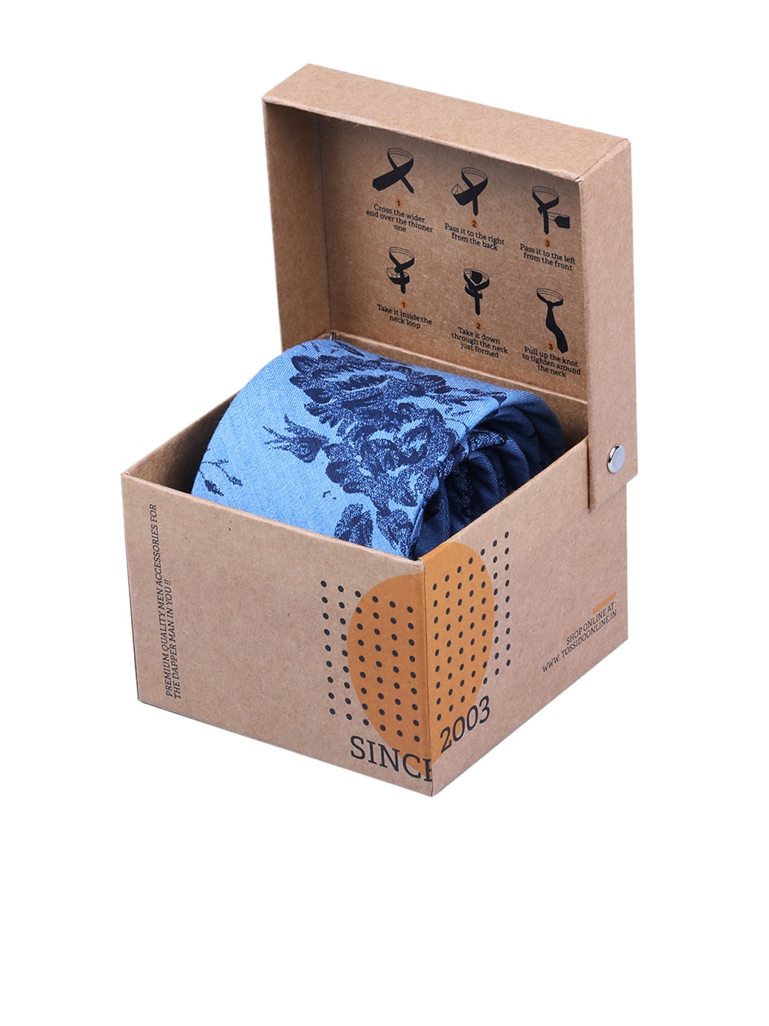 

Tossido Men Blue Printed Broad Tie