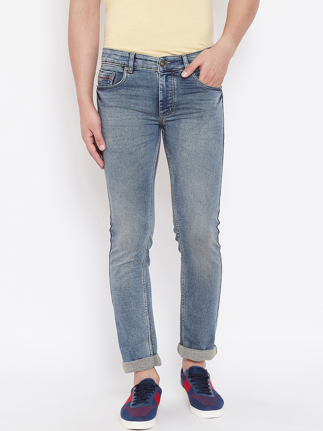 

Duke Men Blue Regular Fit Mid-Rise Clean Look Stretchable Jeans