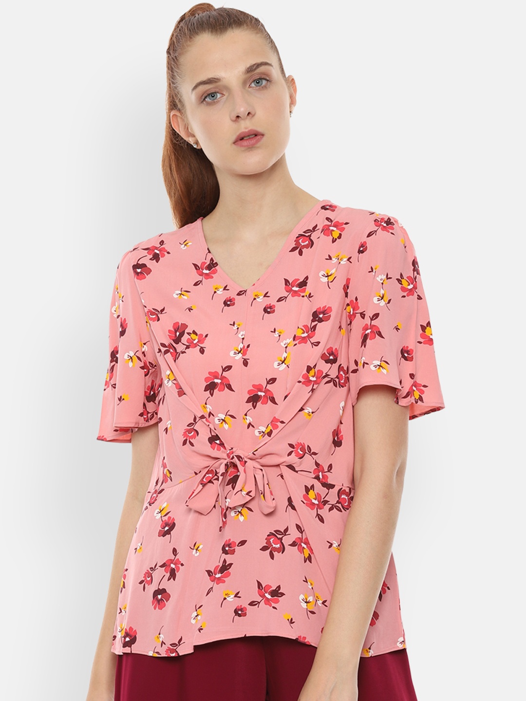 

Van Heusen Woman Pink Printed Top
