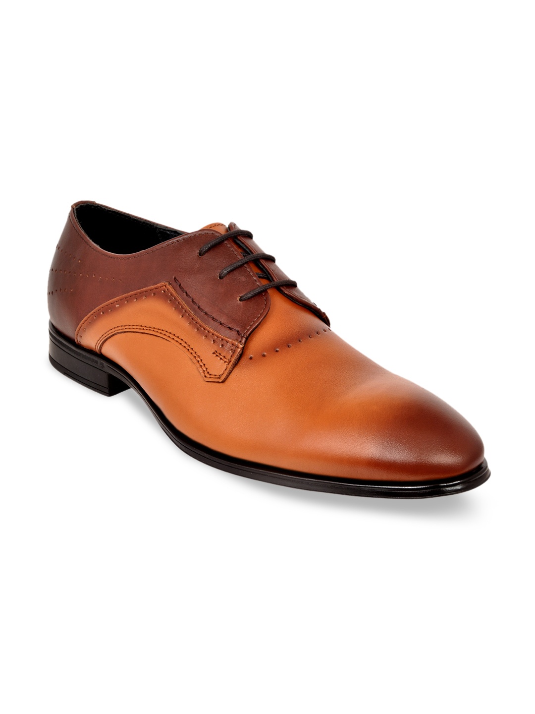 

Allen Cooper Men Brown Solid Leather Formal Debys