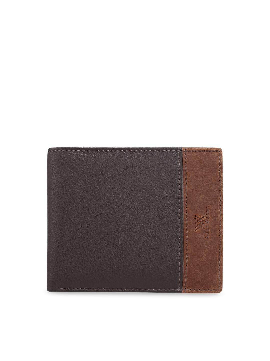 

Aditi Wasan Men Brown Solid Two Fold Wallet