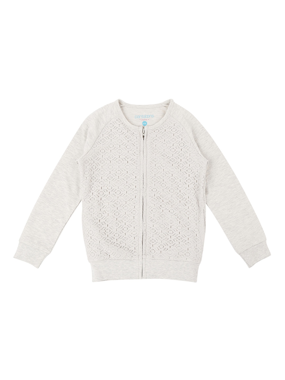 

Pantaloons Junior Girls Cream-Coloured Self Design Sweatshirt