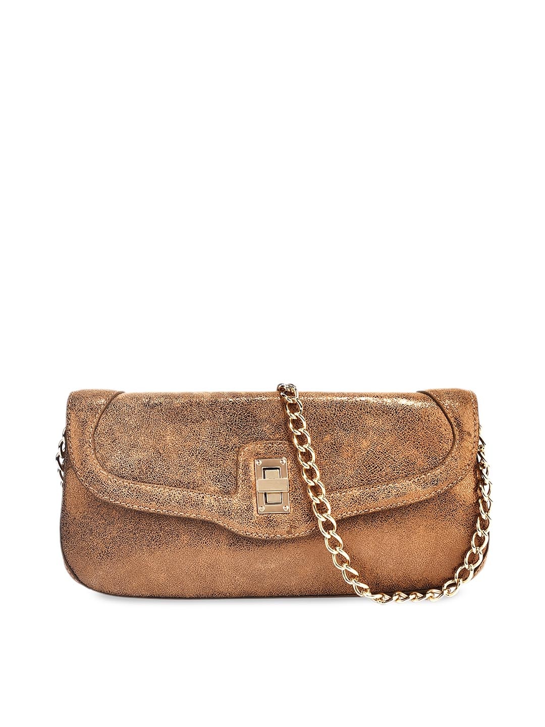 

Eske Bronze-Toned Printed Leather Sling Bag