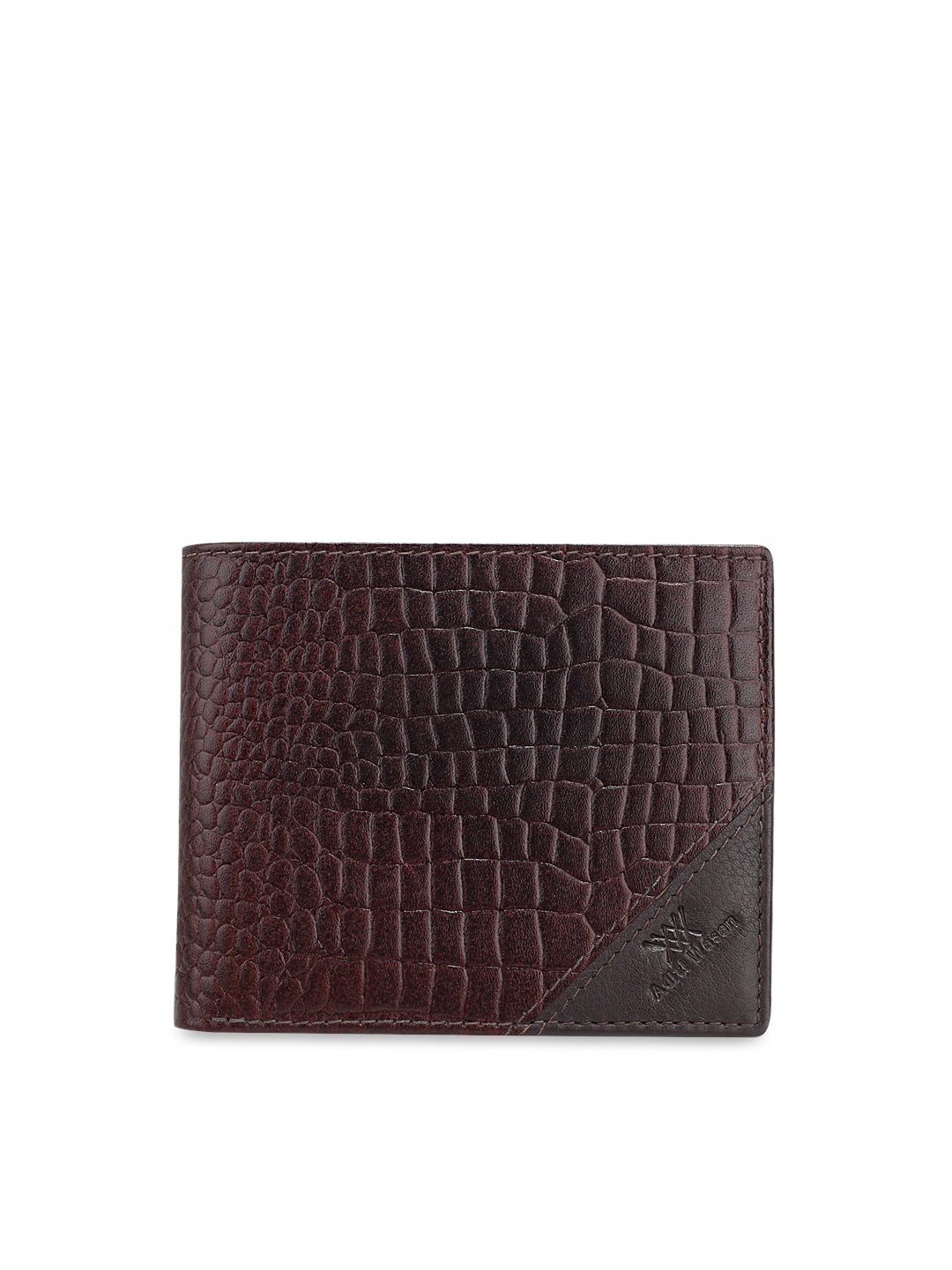

Aditi Wasan Men Brown Textured Two Fold Wallet