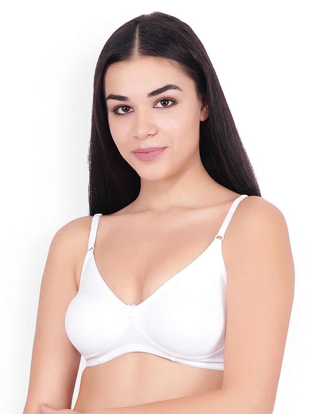 

Floret White Solid Non-Wired Non Padded T-shirt Bra