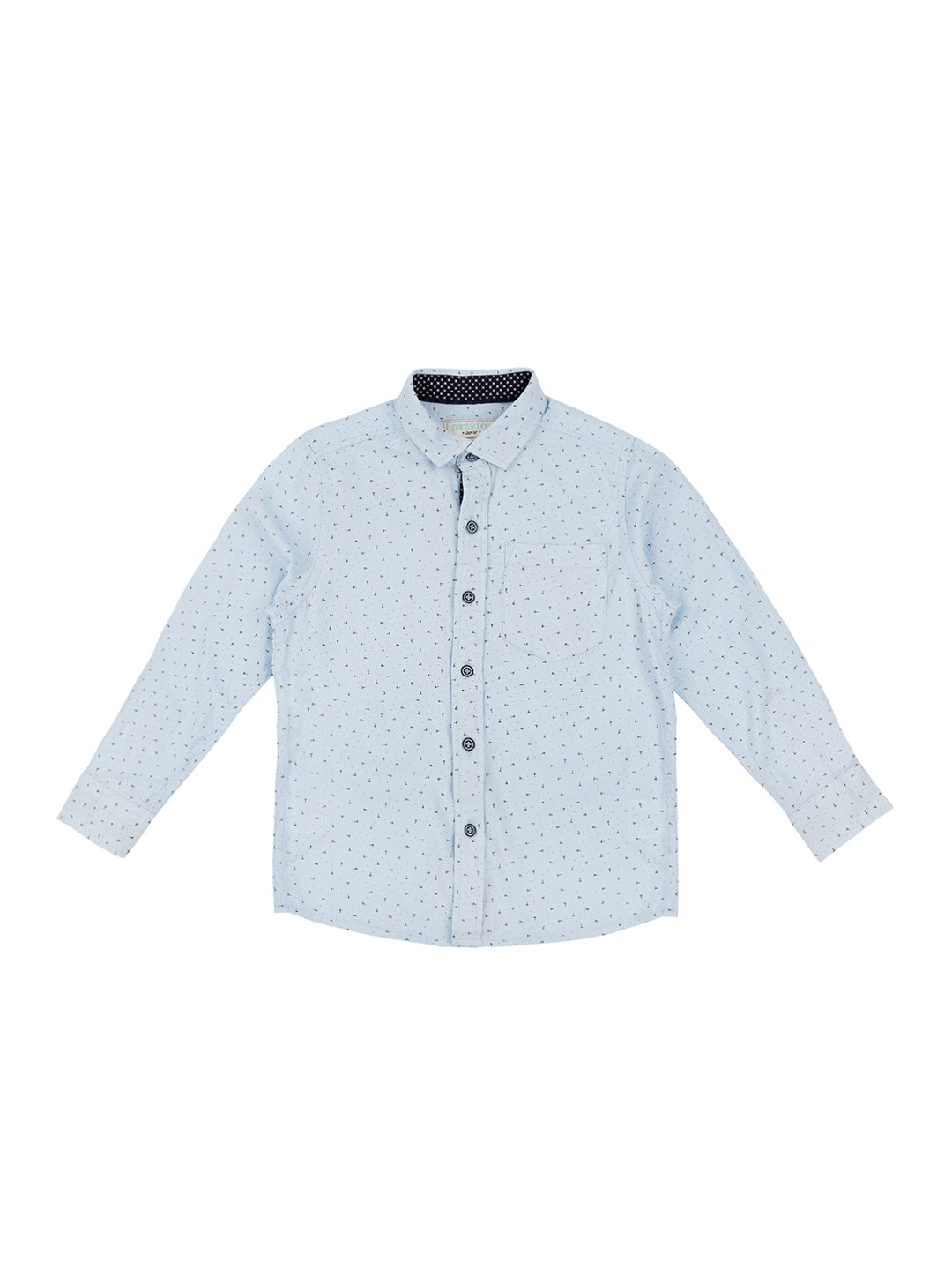 

Pantaloons Junior Boys Blue Regular Fit Printed Party Shirt