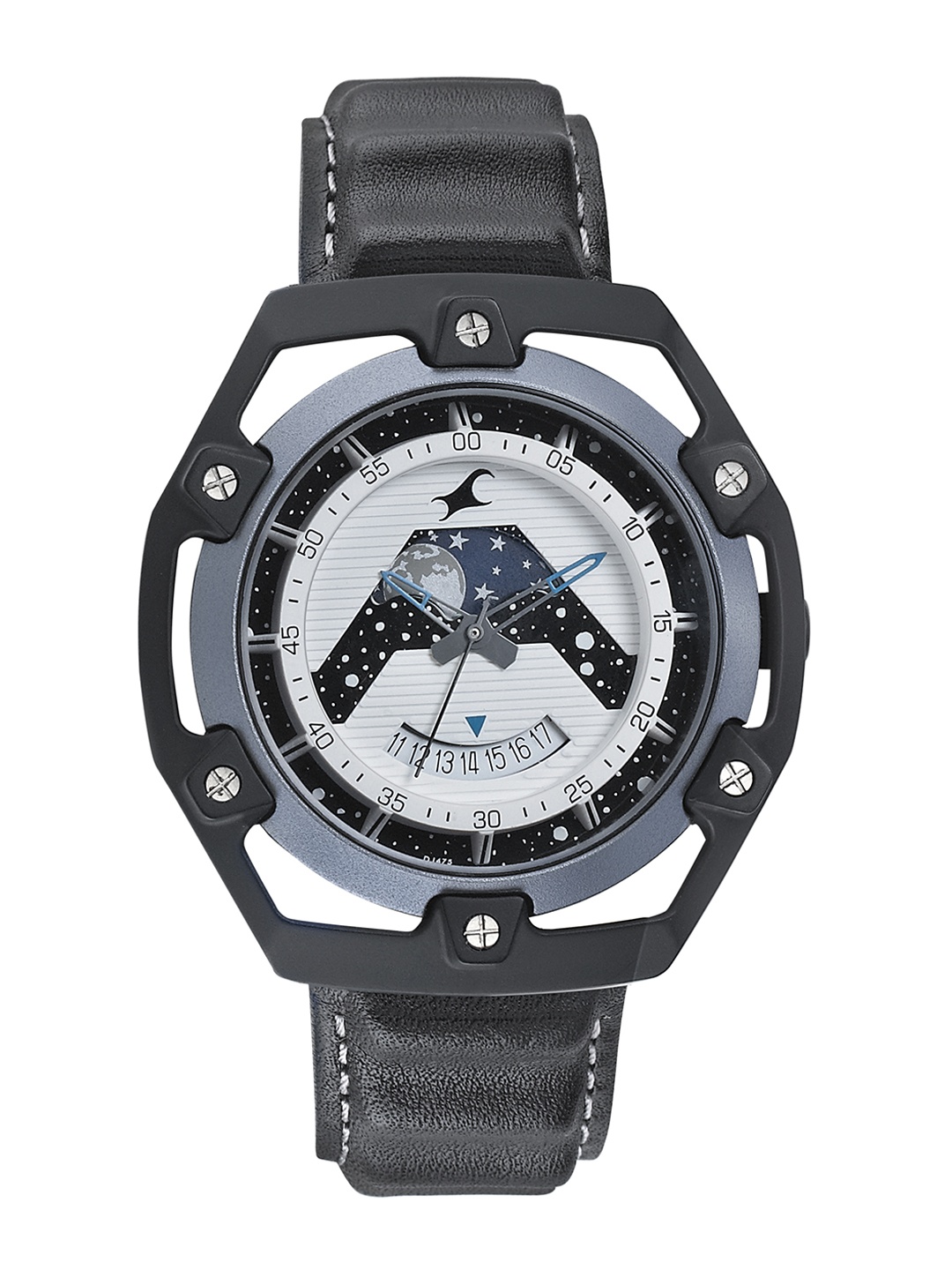 Fastrack Men White & Black Analogue Watch 3207KL01