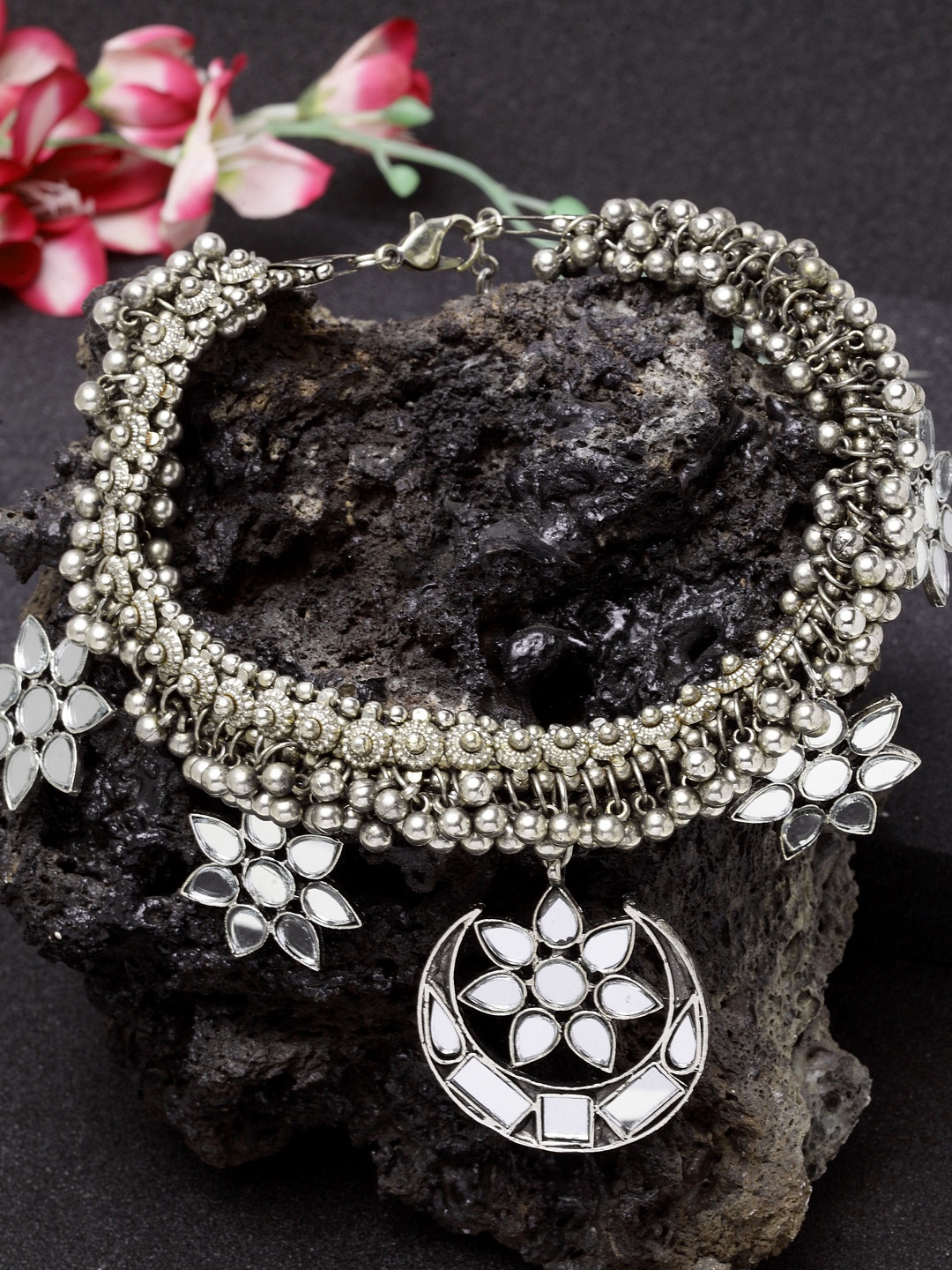 

Moedbuille Silver-Plated Mirror Necklace