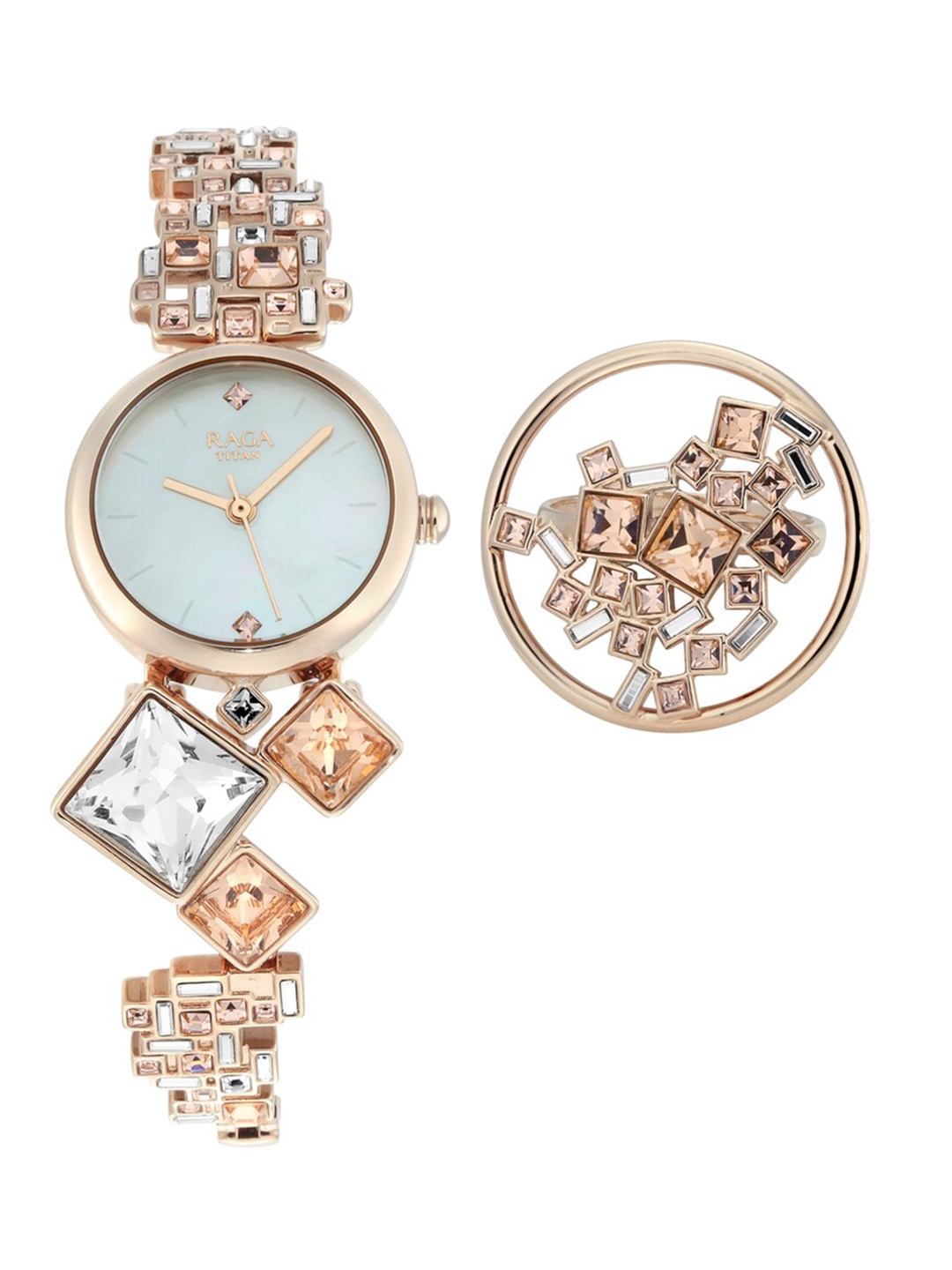 

Titan Raga Cocktails Women Cream Analogue watch 95106WM01F