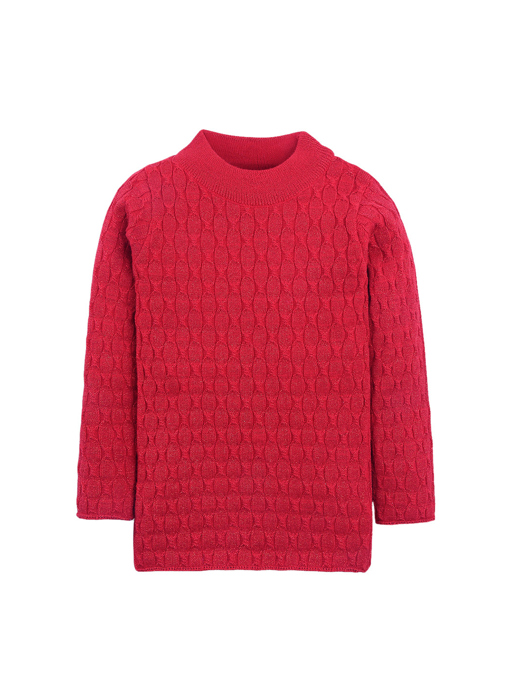 

RVK Girls Red Solid Sweater