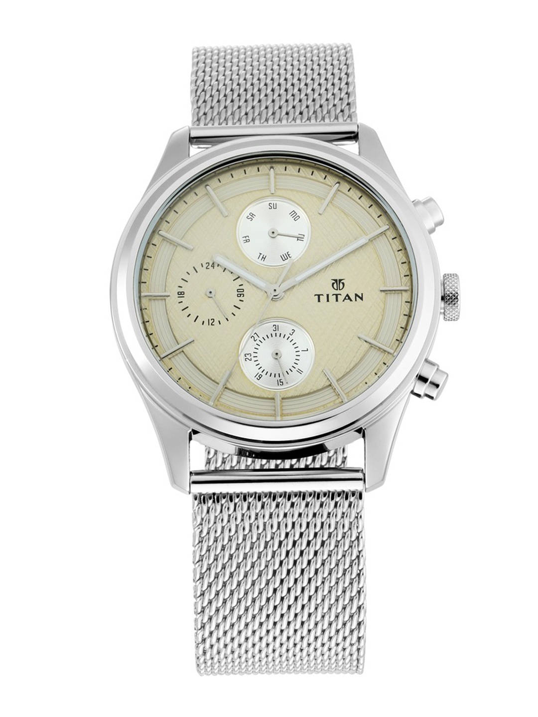 

Titan Men Cream-Coloured Analogue Watch 1805SM01