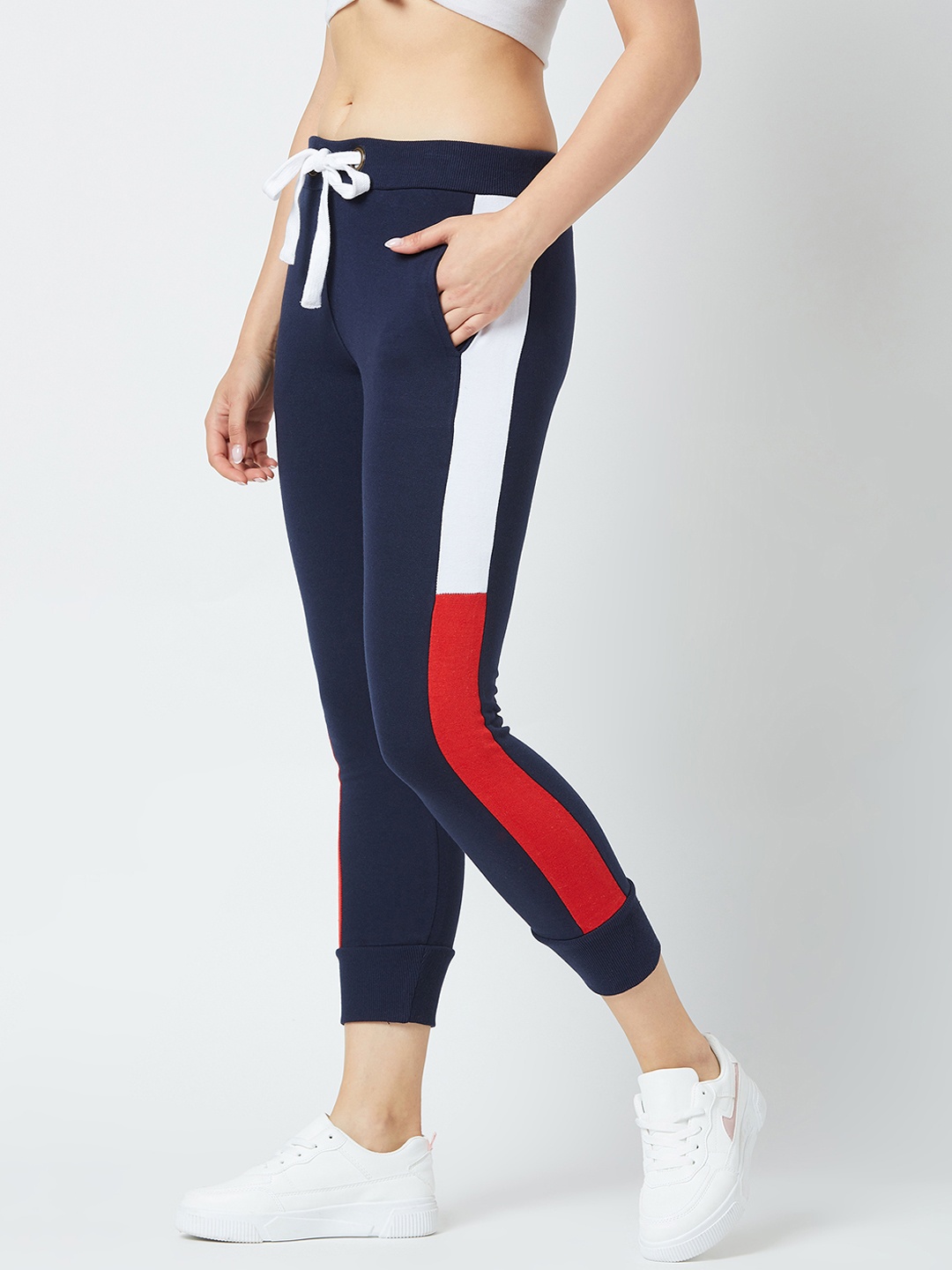 The Dry State Women Navy Blue Solid Slim-Fit Joggers