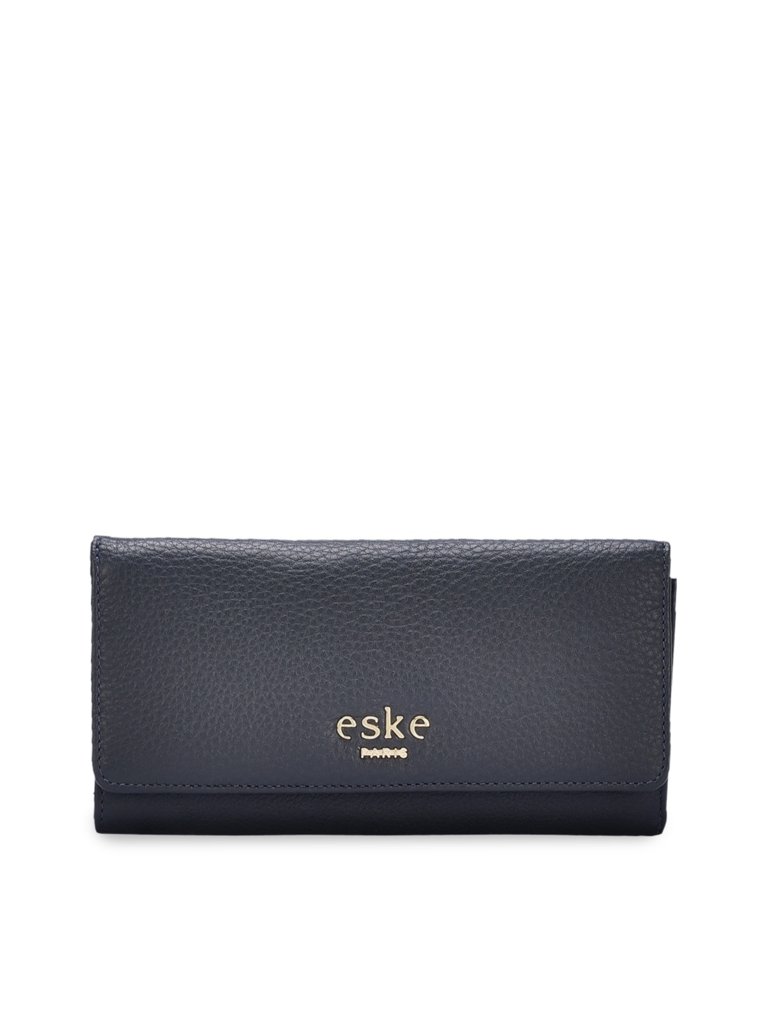 

Eske Women Navy Blue Solid Three Fold Wallet