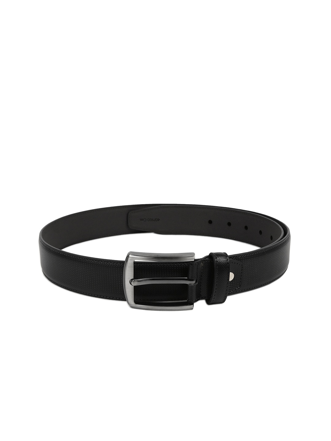 

Kara Men Black Textured Faux Leather Belt