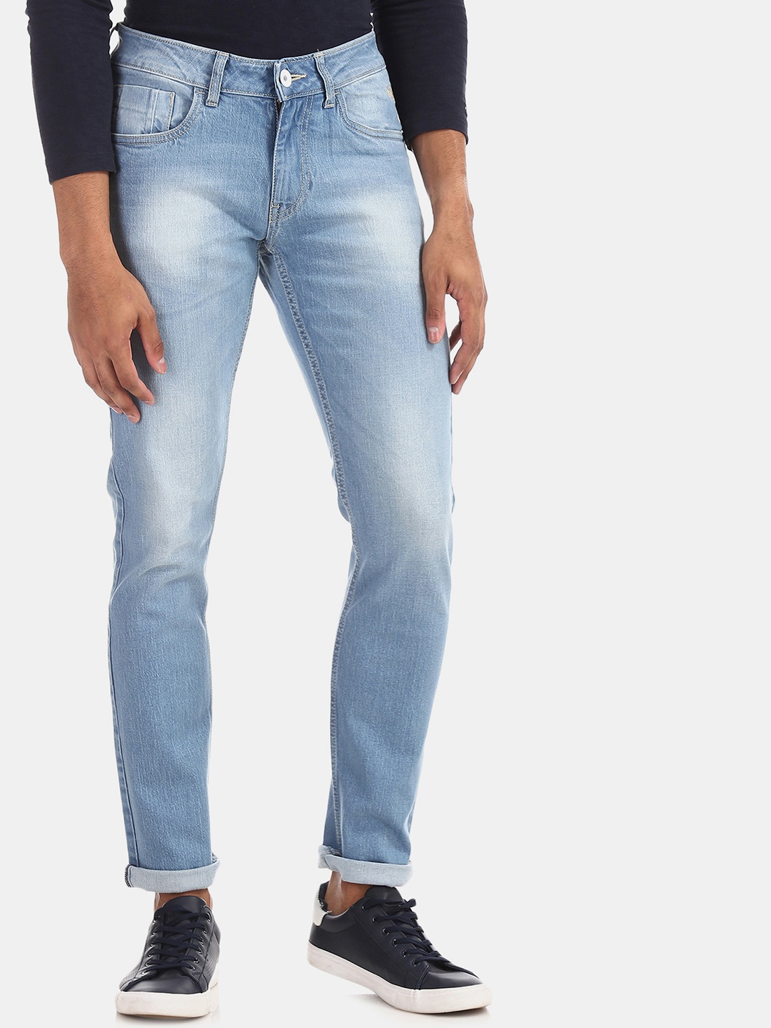 

Flying Machine Men Blue Slim Fit Mid-Rise Clean Look Jeans