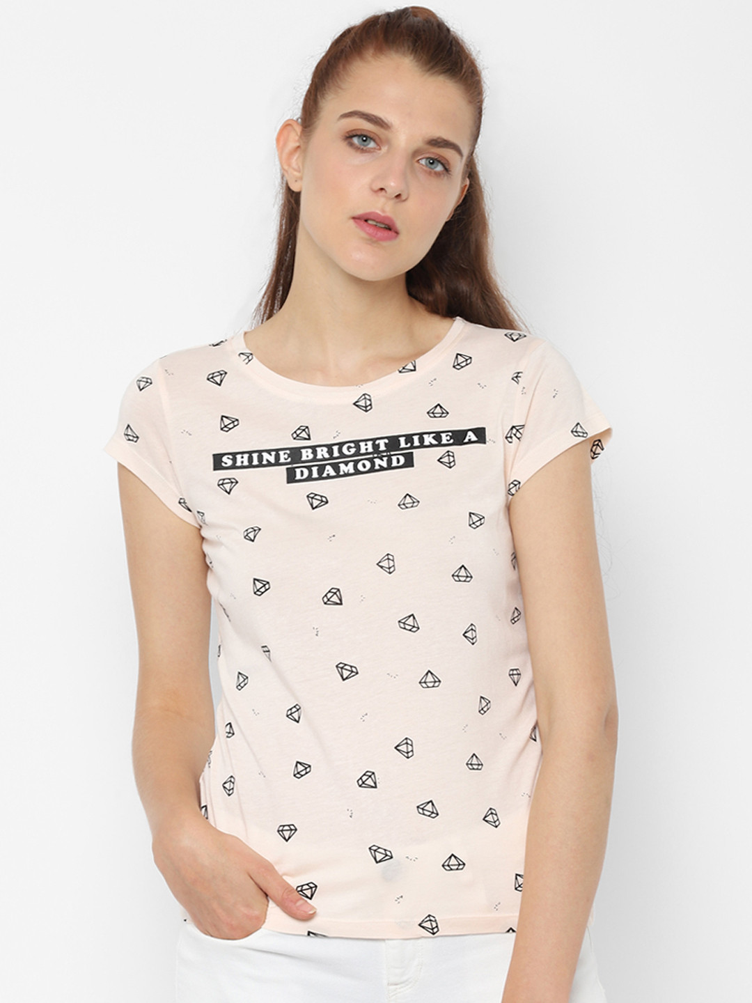 

People Women Pink Quirky Print Top