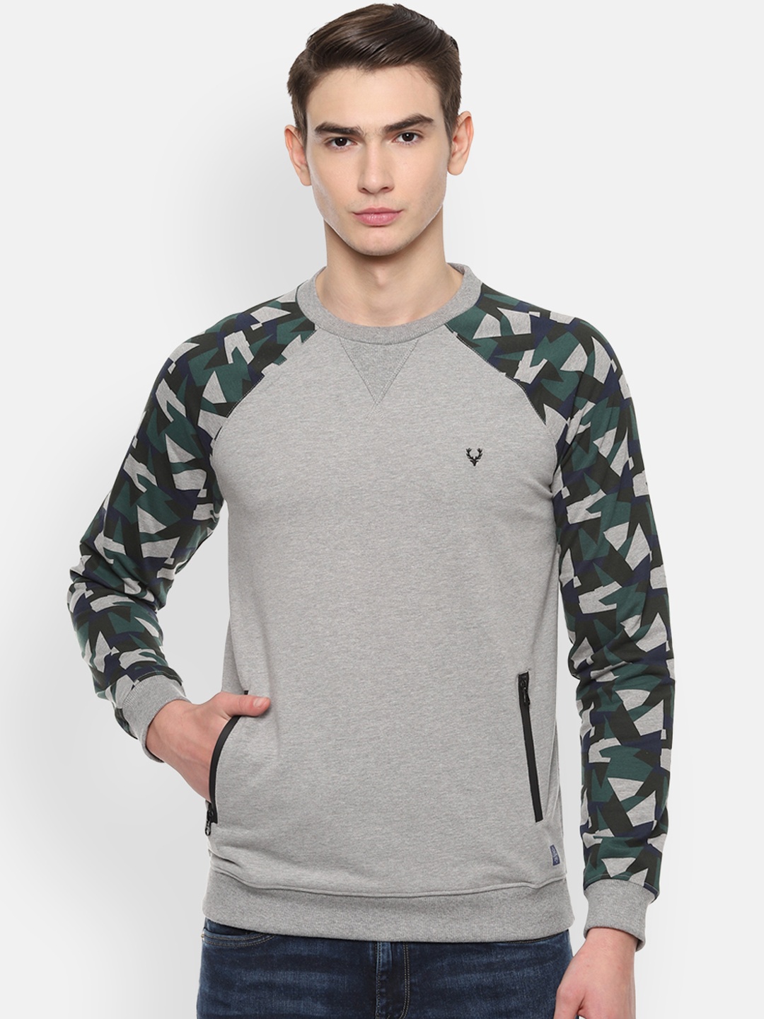 

Allen Solly Sport Men Grey Printed Sweatshirt