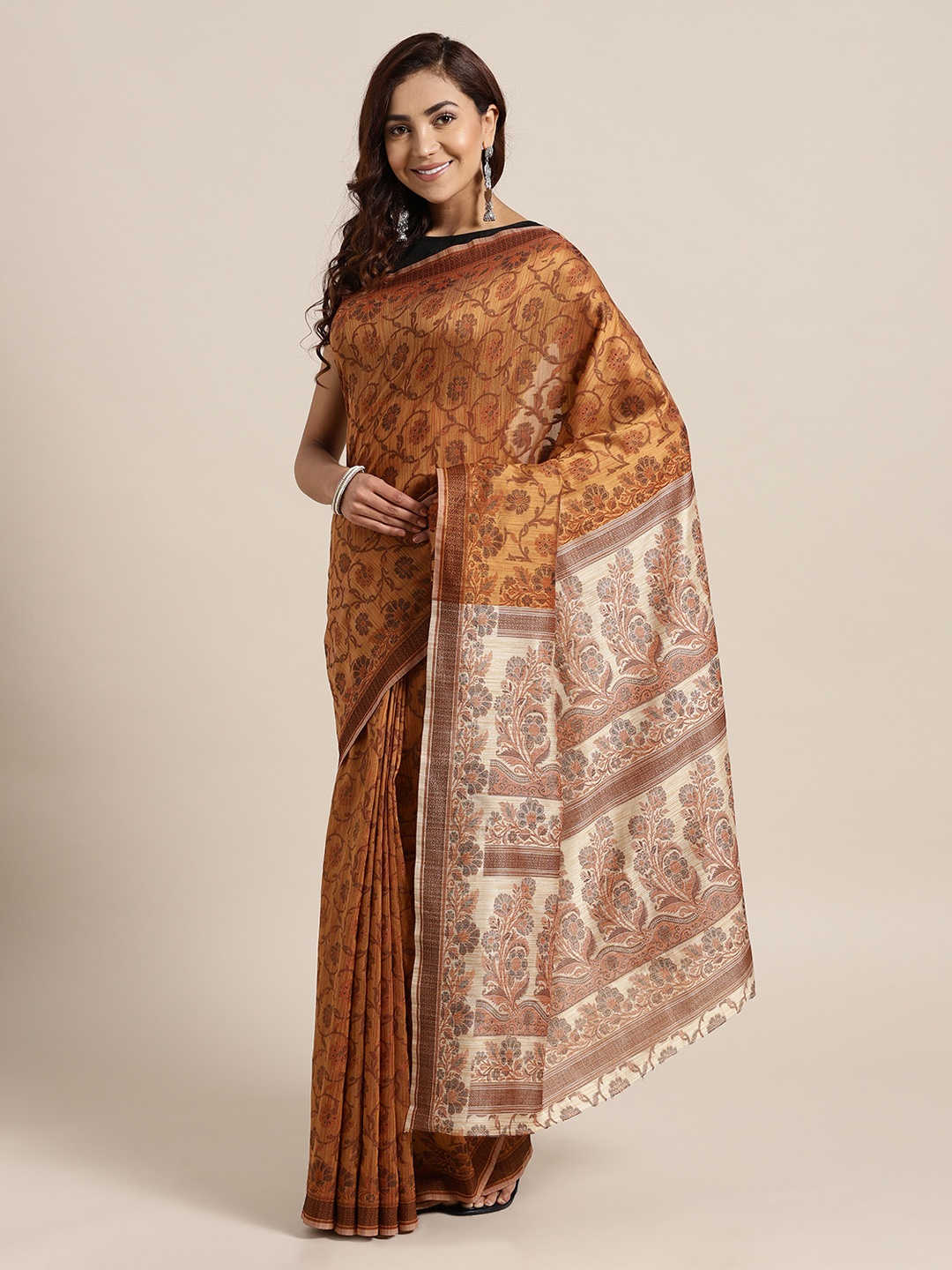 

Mitera Brown Art Silk Woven Design Banarasi Saree