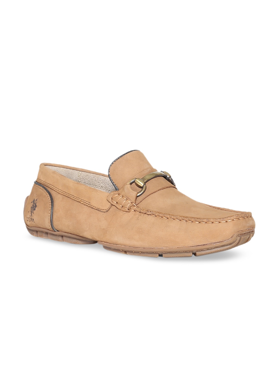 

U.S. Polo Assn. Men Brown Solid Leather Driving Shoes