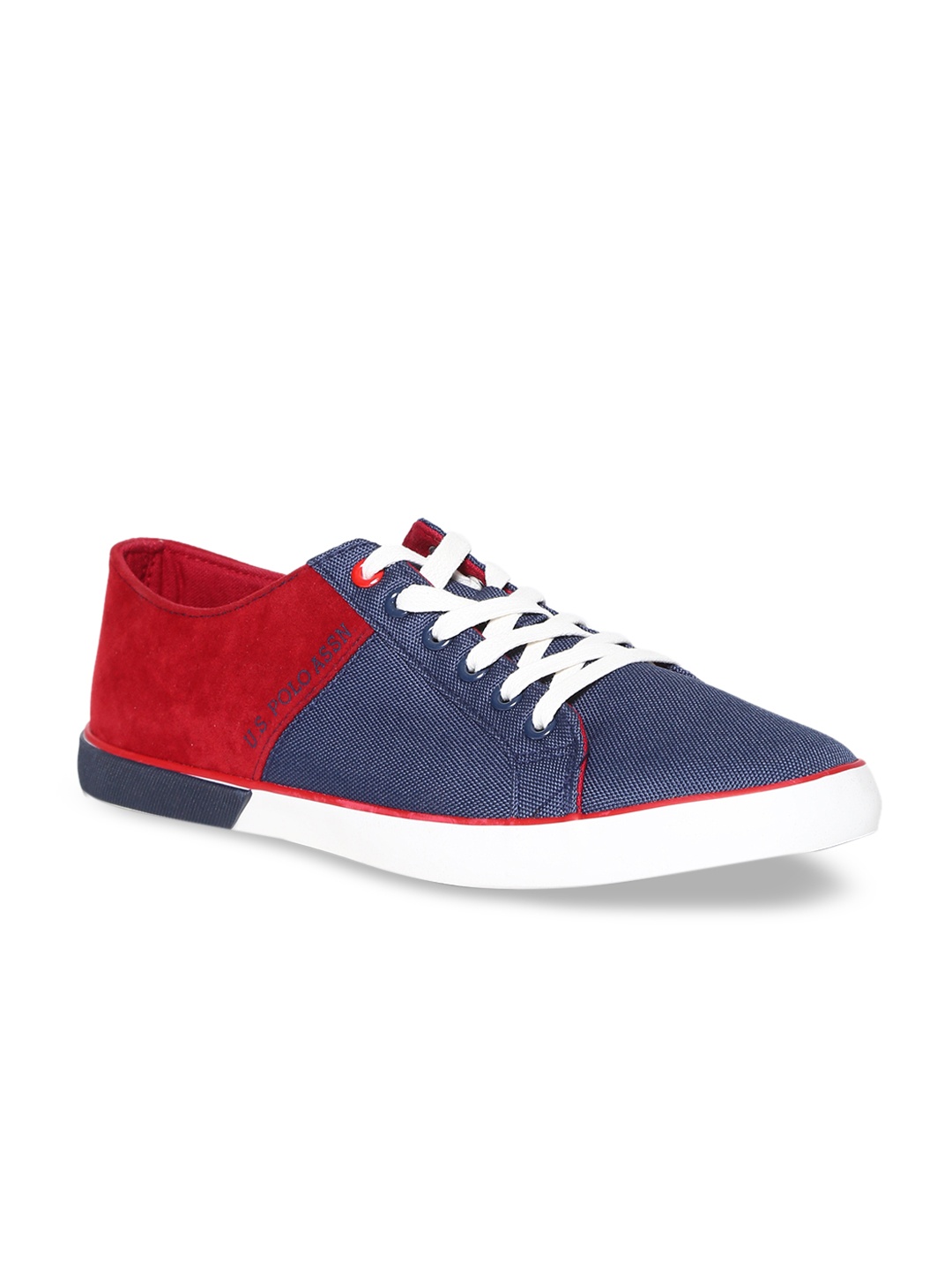 

U.S. Polo Assn. Men Blue & Red Colourblocked Sneakers
