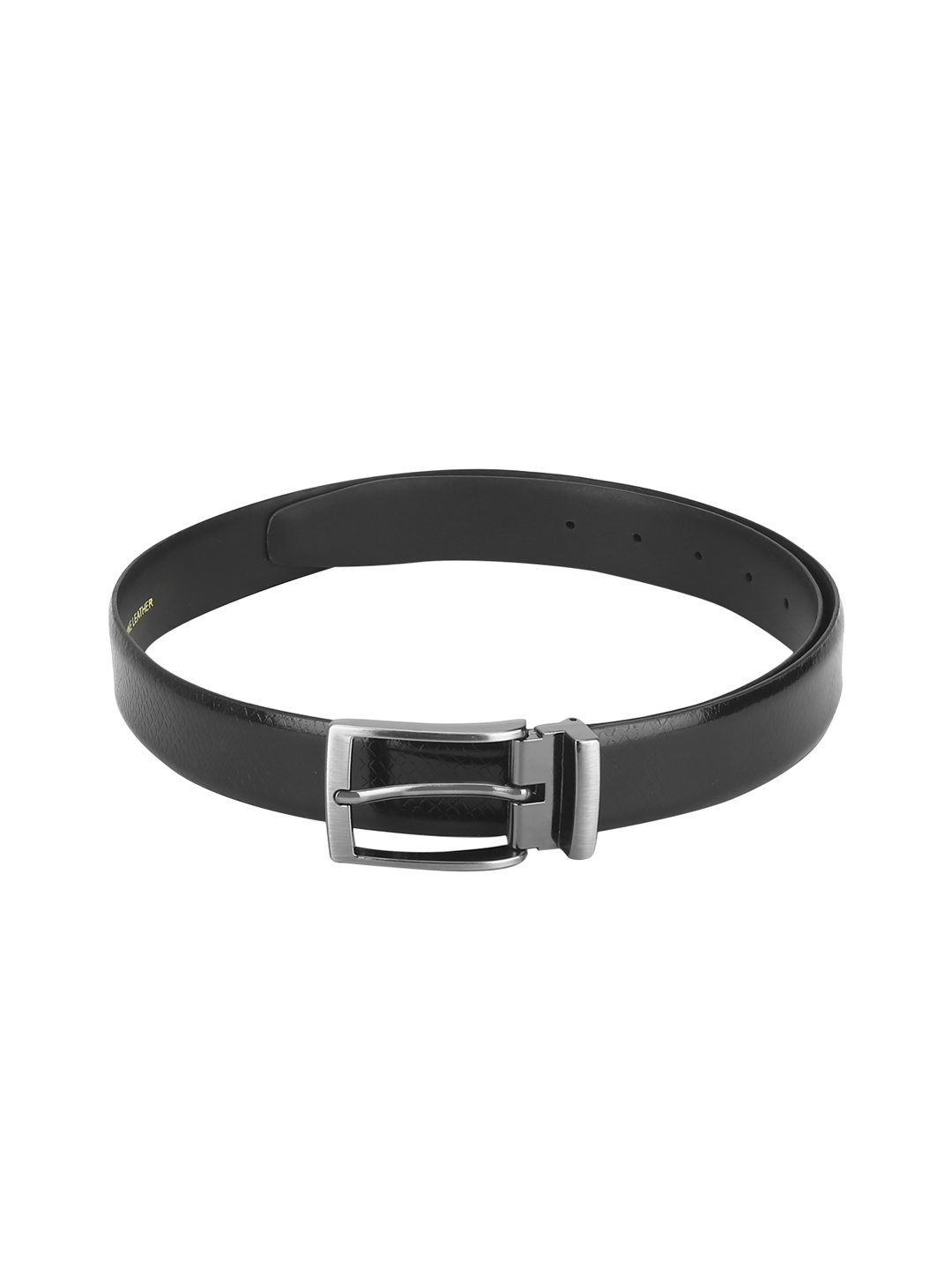 

Red Tape Men Black Textured Leather Belt