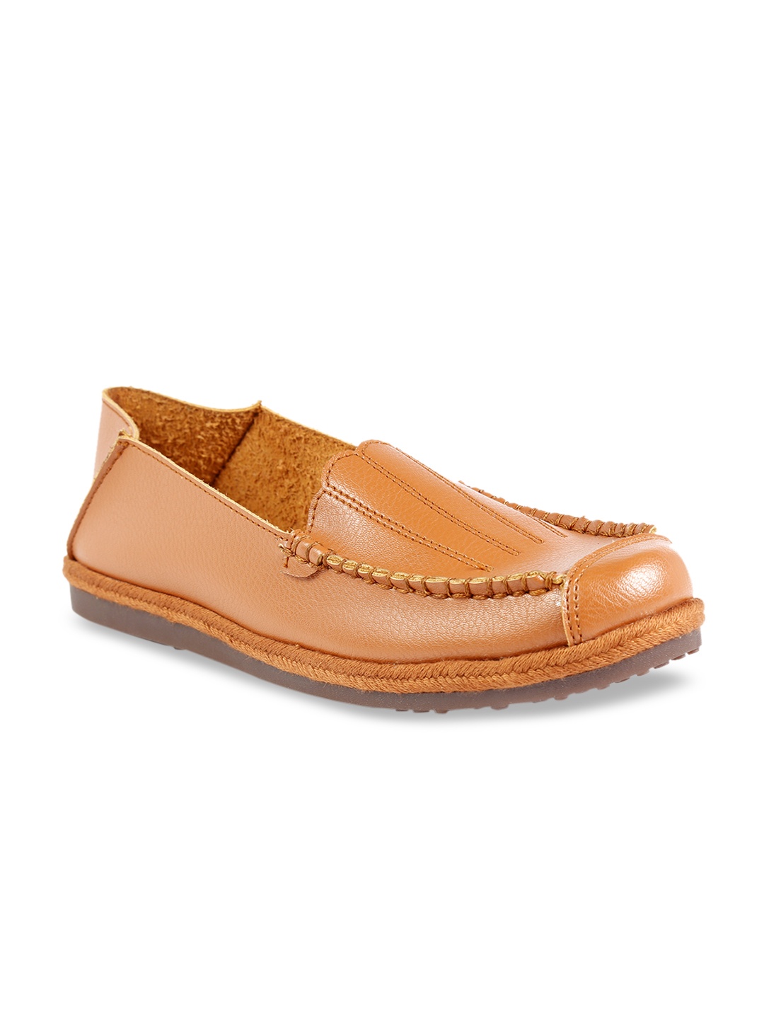 

meriggiare Women Tan Brown Loafers