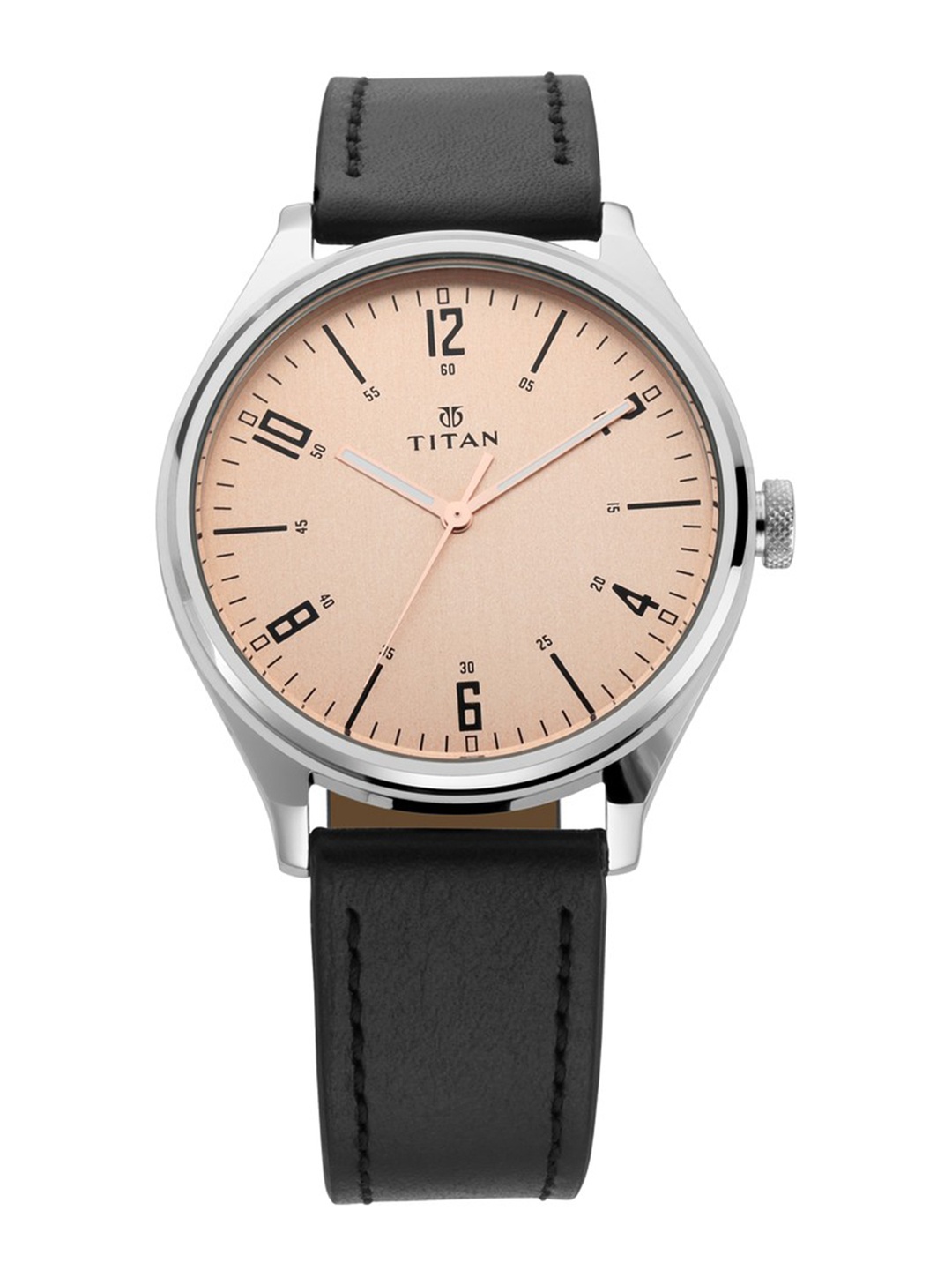 

Titan Men Rose Gold Analogue Leather Watch 1802SL03