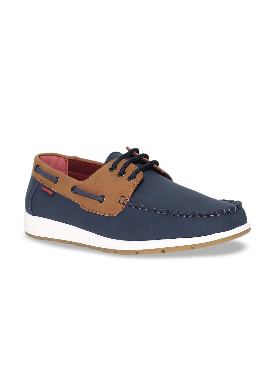 

U.S. Polo Assn. Men Navy Blue & Brown Colourblocked Boat Shoes