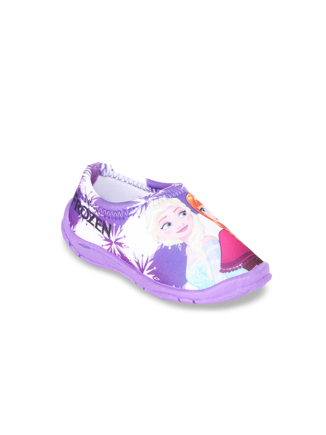 

toothless Girls Purple Frozen Printed Slip-On Sneakers