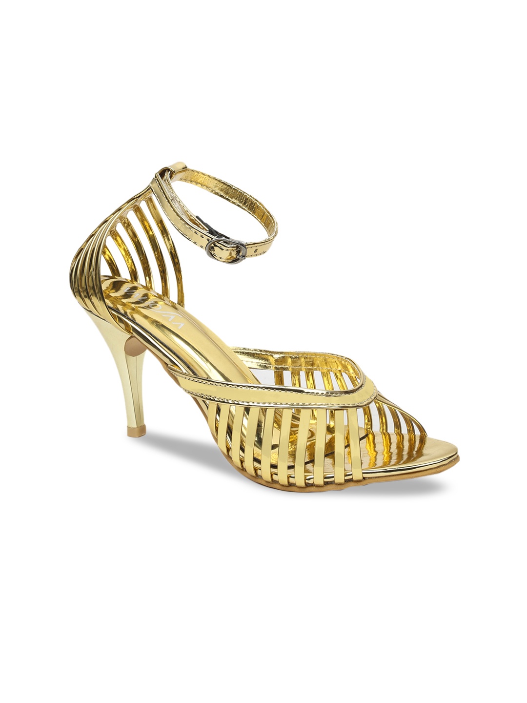 

VALIOSAA Women Gold-Toned Solid Peep Toes