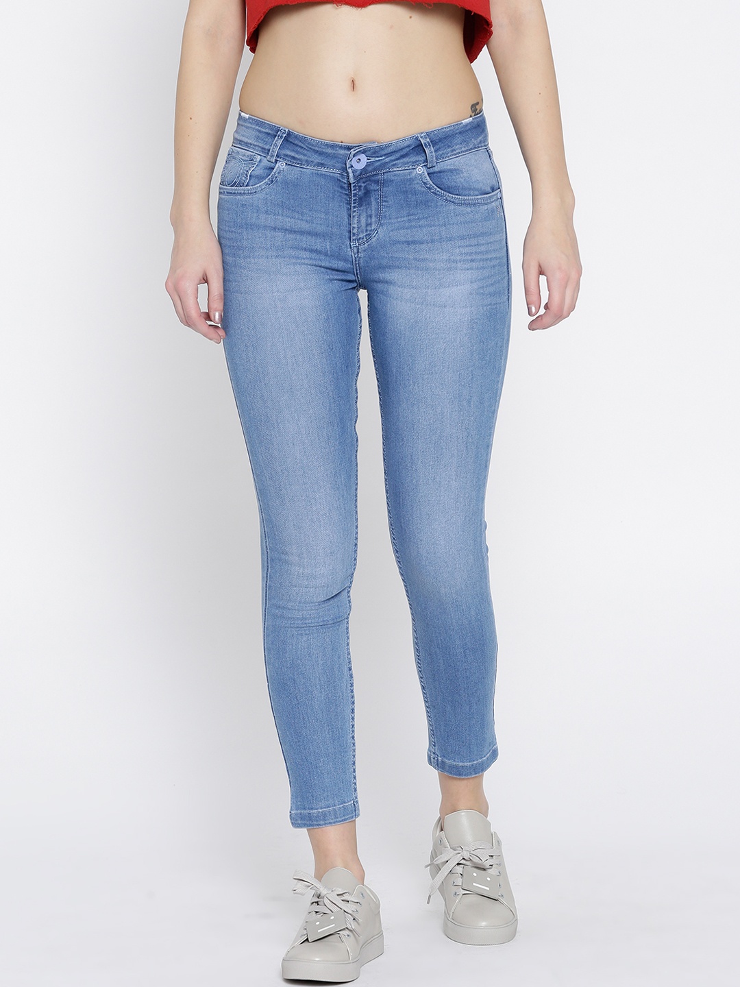 

Xpose Women Blue Slim Fit Mid-Rise Clean Look Stretchable Jeans