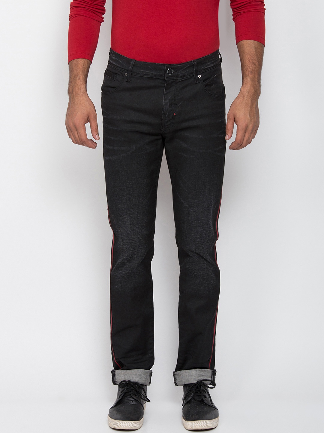 

Antony Morato Men Black Slim Fit Mid-Rise Clean Look Jeans