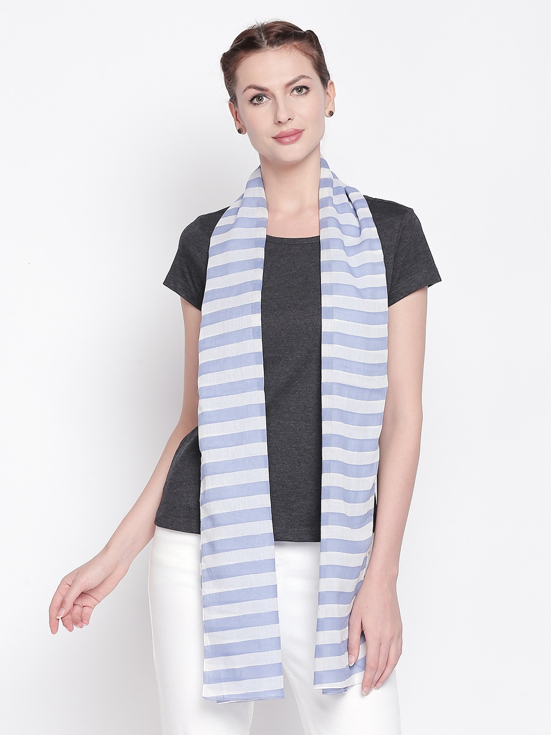 

Style Quotient Women Blue & White Printed Scarf