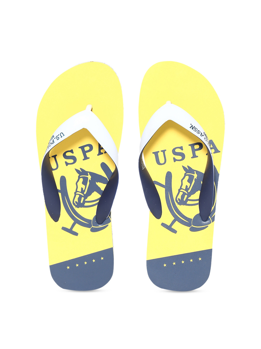

U.S. Polo Assn. Men Yellow Printed Thong Flip-Flops