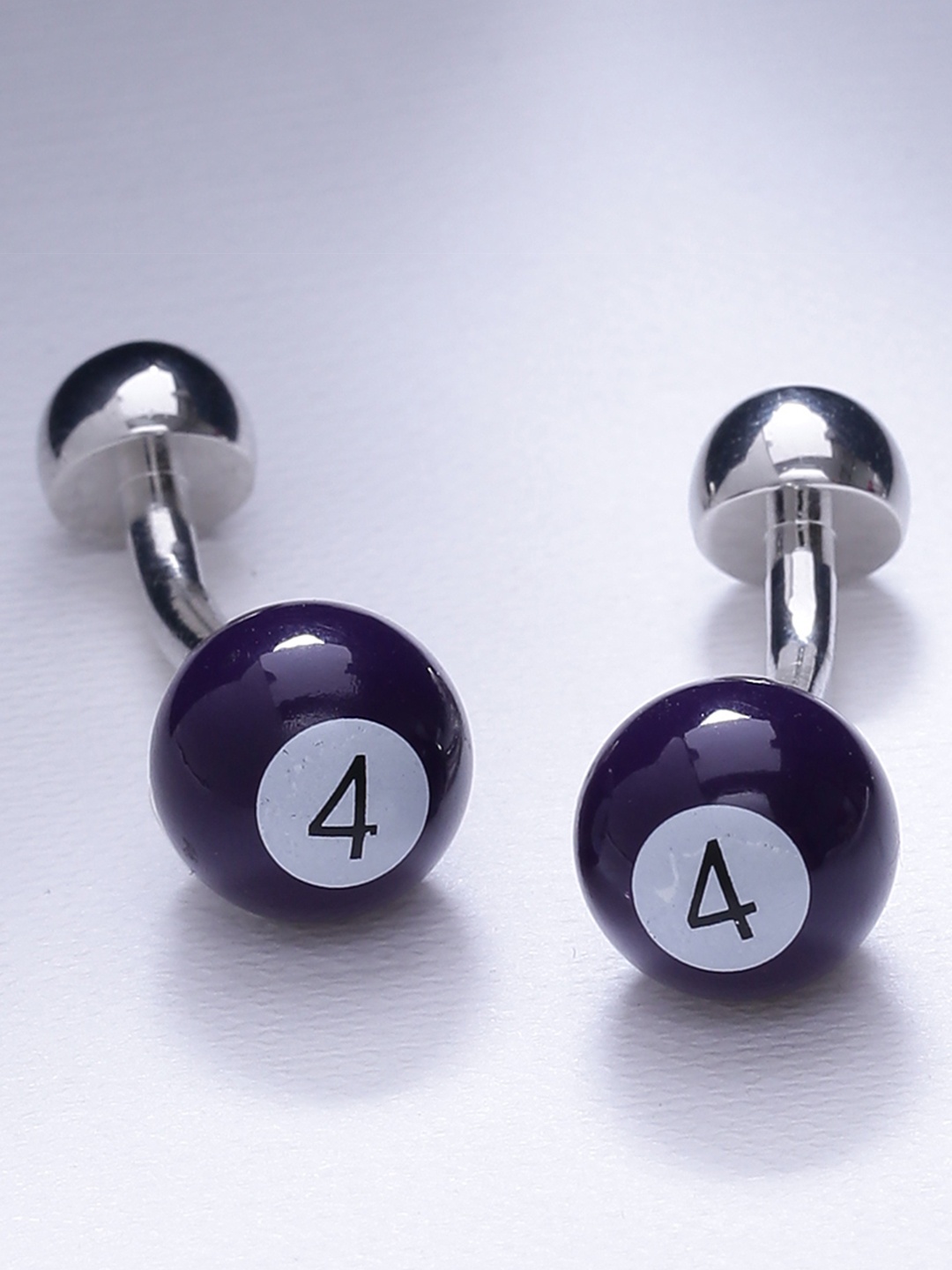 

Tistabene Silver-Toned Round Cufflinks