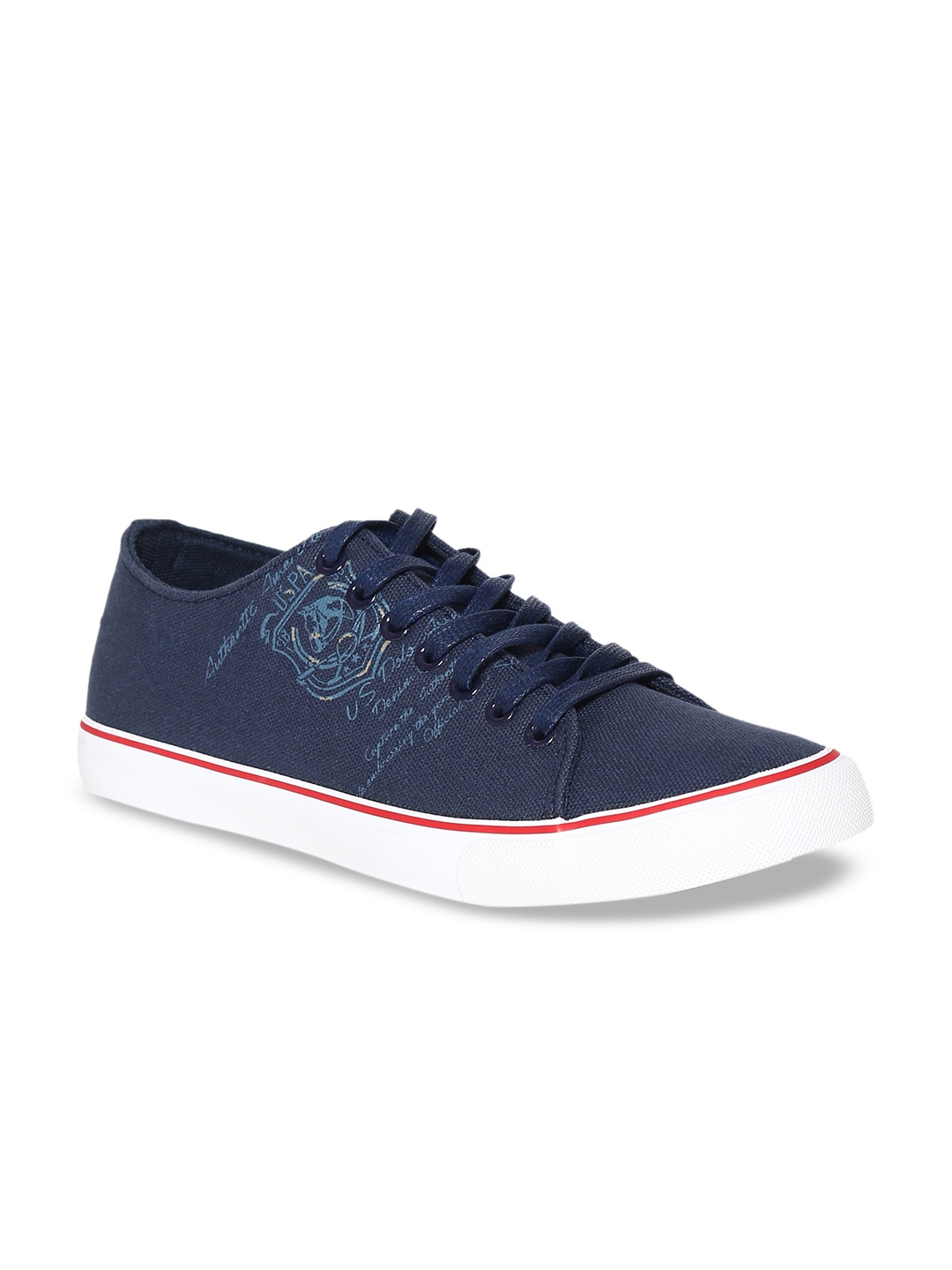 

U.S. Polo Assn. Men Navy Blue Printed Sneakers