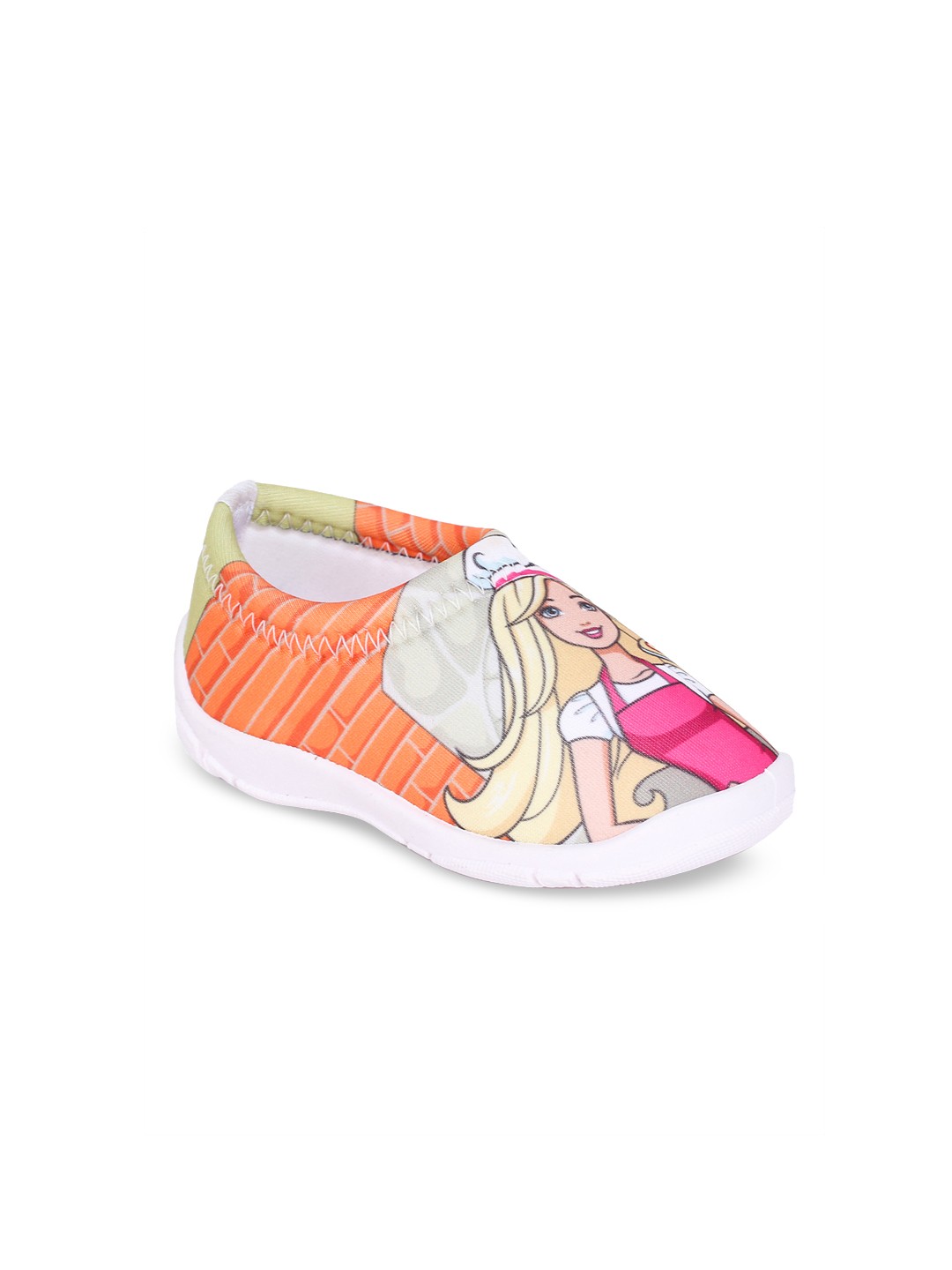 

toothless Girls Orange Barbie Slip-On Lightweight Sneakers