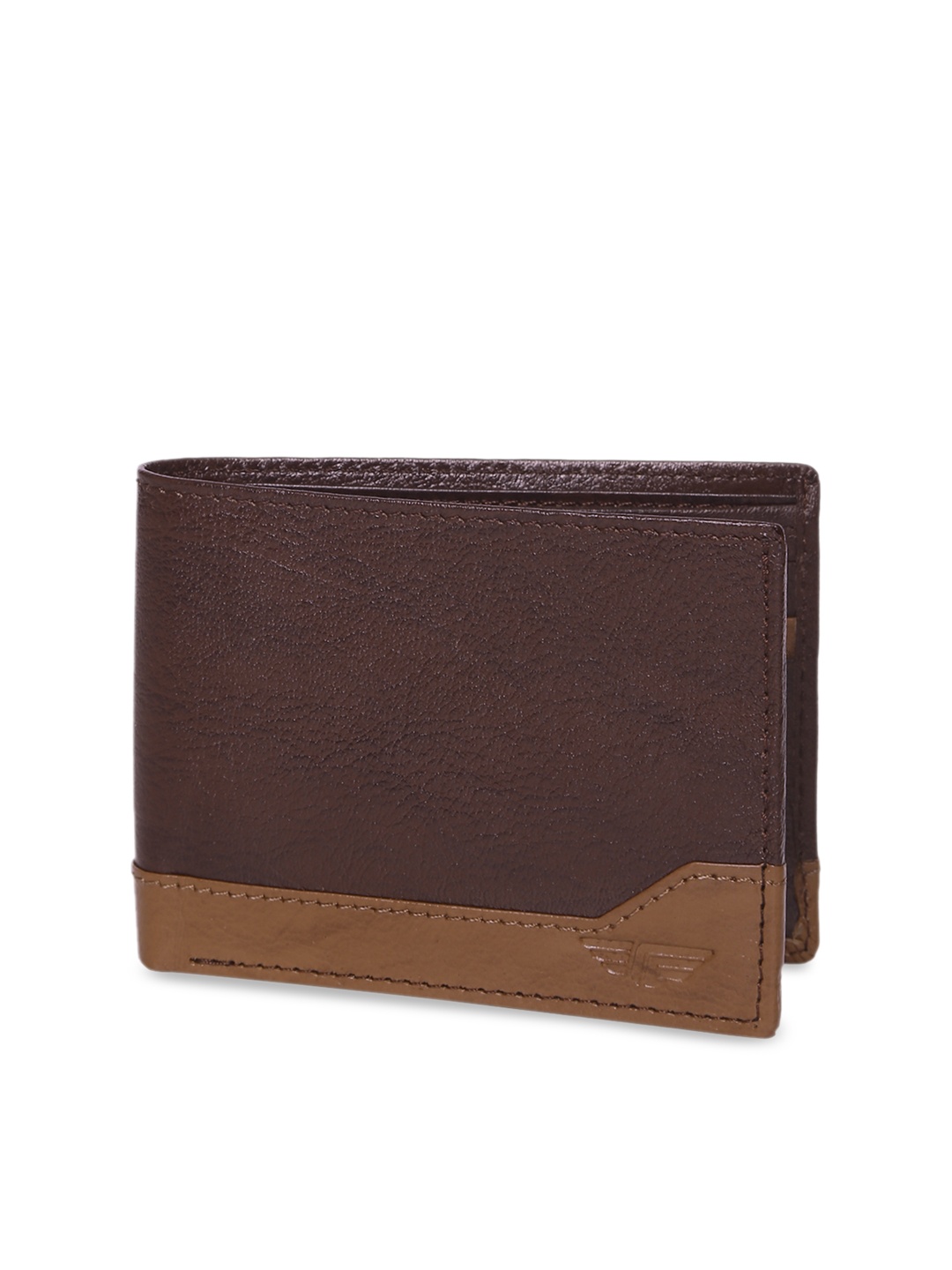 

Red Tape Men Brown & Tan Colourblocked Two Fold Leather Wallet