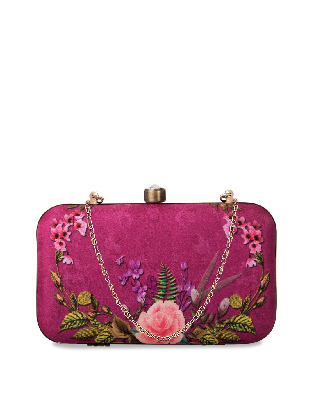 

PARIZAAT BY SHADAB KHAN Fuchsia Pink Printed Clutch
